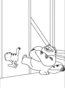 coloriage Garfield à imprimer pour enfant de 10 ans