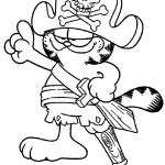image de coloriage Garfield pour enfant