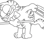 coloriage Garfield à imprimer pdf gratuit