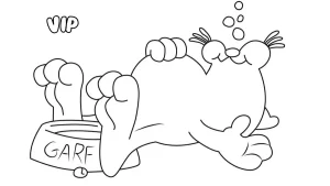 coloriage Garfield gratuit a imprimer