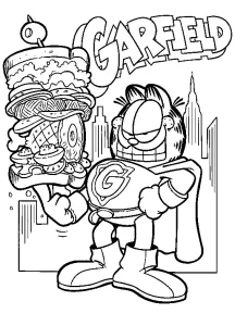 coloriage Garfield pour enfant gratuit