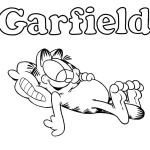 coloriage Garfield et decoupage