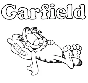coloriage Garfield et decoupage