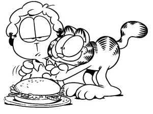 a imprimer coloriage Garfield gratuit