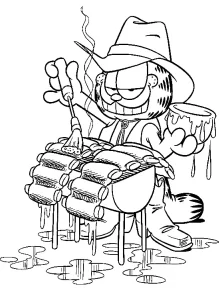 coloriage Garfield pour enfants à télécharger
