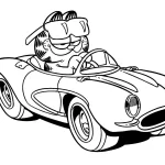coloriage Garfield pour enfant de 5 ans