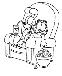coloriage Garfield à imprimer a4