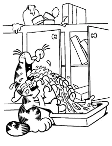 coloriage Garfield a imprimer gratuitement