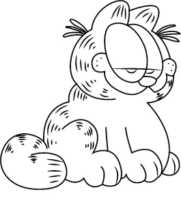 coloriage Garfield pour enfant à imprimer