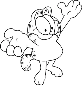 coloriage Garfield pour enfant de 7 ans