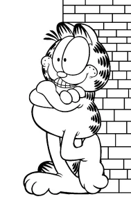 coloriage Garfield pour enfant de à imprimer