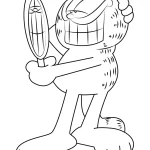 coloriage Garfield a imprimer gratuit