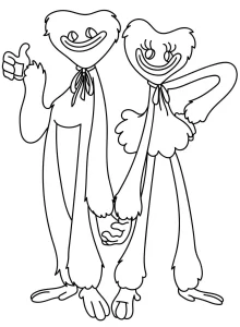 coloriage Huggy Wuggy pour enfants à imprimer