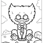image pour coloriage Huggy Wuggy enfant