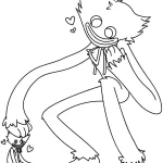 coloriage Huggy Wuggy pour primaire