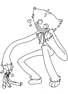 coloriage Huggy Wuggy pour primaire