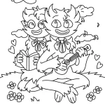 coloriage Huggy Wuggy gratuit à imprimer