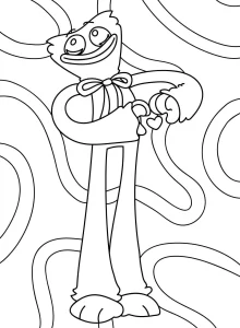 coloriage Huggy Wuggy pour enfant de 6 ans