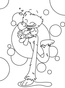 coloriage Huggy Wuggy à imprimer gratuitement pdf