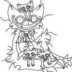 coloriage Huggy Wuggy à imprimer pour enfants