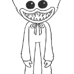 coloriage Huggy Wuggy à imprimer pdf gratuit