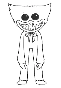 coloriage Huggy Wuggy à imprimer pdf gratuit
