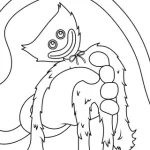coloriage Huggy Wuggy pour enfant de 2 ans