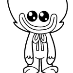coloriage Huggy Wuggy pour enfant de 3 ans