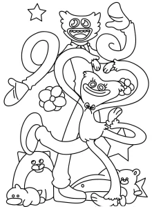 coloriage Huggy Wuggy à imprimer