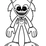 coloriage Huggy Wuggy à imprimer pdf gratuit
