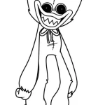 coloriage Huggy Wuggy educatif pour enfant