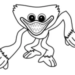 coloriage Huggy Wuggy pour enfants à imprimer
