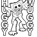 a imprimer coloriage Huggy Wuggy gratuit