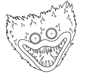 coloriage Huggy Wuggy pour enfants a imprimer
