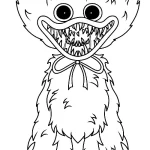 coloriage Huggy Wuggy a imprimer gratuit