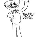 coloriage Huggy Wuggy et decoupage a imprimer gratuit