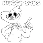 coloriage Huggy Wuggy à imprimer