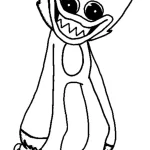 coloriage Huggy Wuggy pour enfants a imprimer