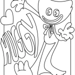 coloriage Huggy Wuggy à imprimer pour enfant de 7 ans