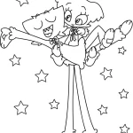 coloriage Huggy Wuggy et decoupage a imprimer gratuit