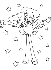 coloriage Huggy Wuggy et decoupage a imprimer gratuit