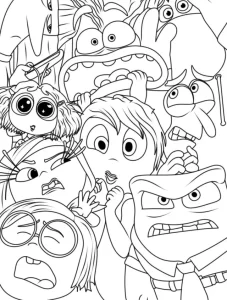 coloriage Inside Out 2 gratuit a imprimer
