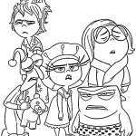 coloriage Inside out 2 gratuit à imprimer