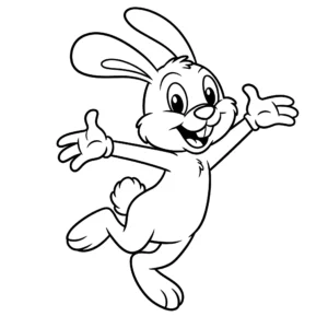coloriage Jax le lapin pour enfant de 2 ans