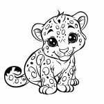 coloriage Leopard et decoupage