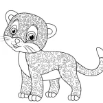 coloriage Leopard pour enfants à télécharger