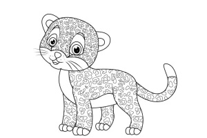coloriage Leopard pour enfants à télécharger