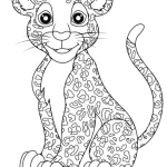 coloriage Leopard a telecharger