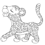 coloriage Leopard gratuit a imprimer