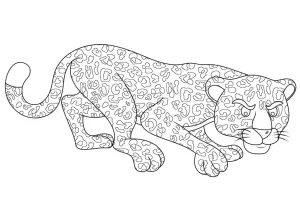 coloriage Leopard pour enfants a imprimer gratuit